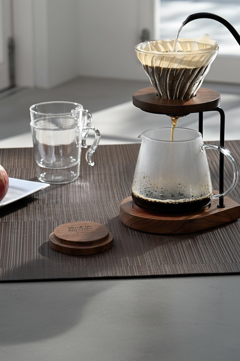 Walnut Drip Stand Set: Drip Stand Set